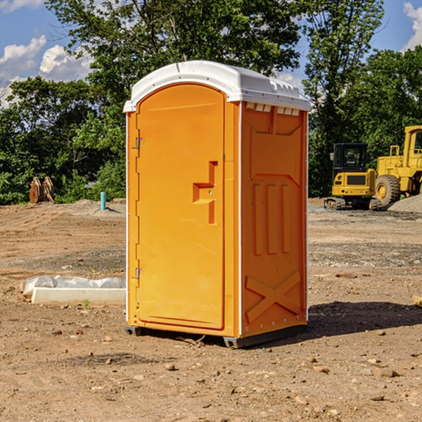 how often are the porta potties cleaned and serviced during a rental period in Hollymead